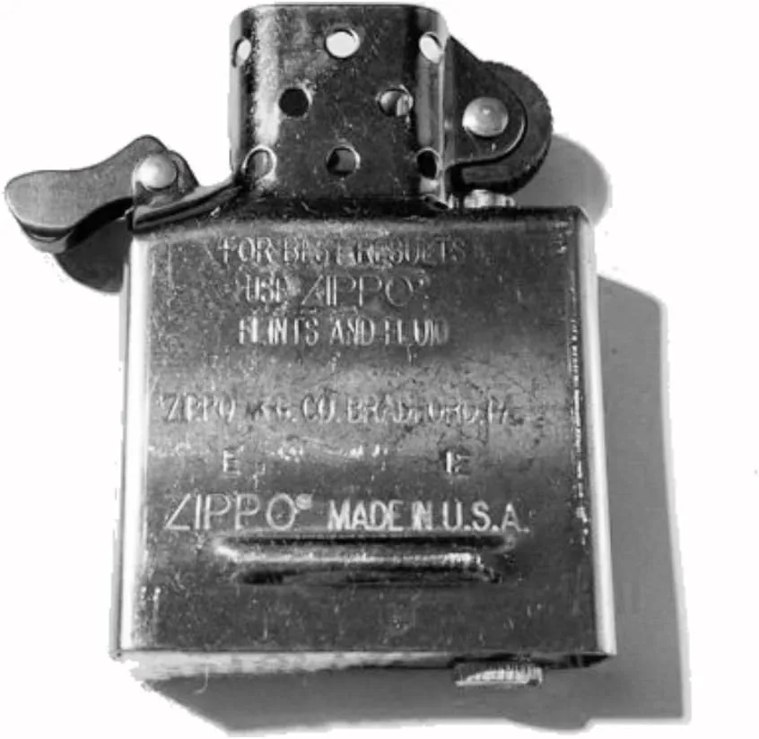 Zippo Inside Guts Silver Chrome (No Outside Case) Only Inside Insert