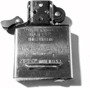 Zippo Inside Guts Silver Chrome (No Outside Case) Only Inside Insert