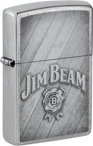 Zippo Jim Beam Logo Street Chrome Pocket Lighter