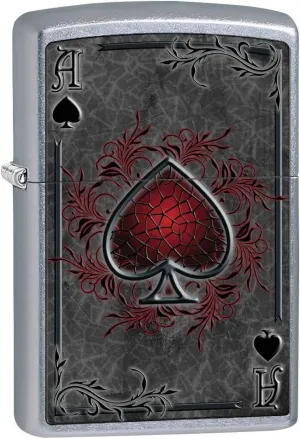 Zippo Lighter: Ace of Spades - Street Chrome 79476