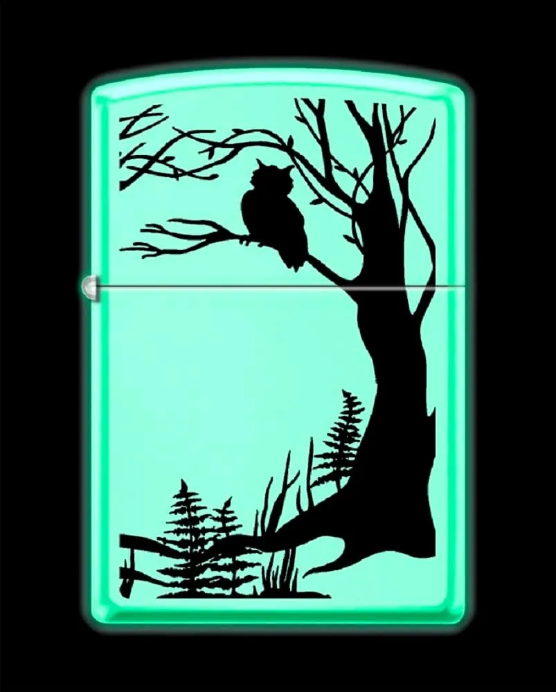 Zippo Lighter- Animals Outdoors Nature Windproof Lighter Owl Glow in Dark #Z6010