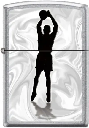 Zippo Lighter- Basketball Player Shadow Street Chrome Windproof Lighter #Z5267