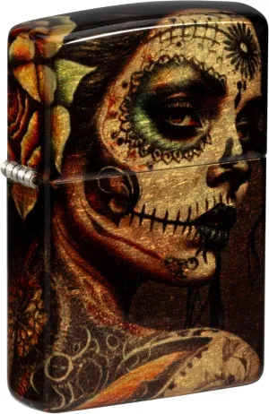Zippo Lighter: Day of The Dead, Sugar Skull Woman - 540 Fusion 81580