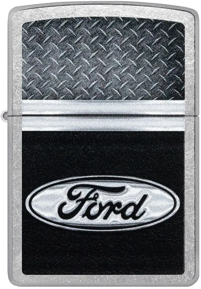 Zippo Lighter Diamond Plate, Windproof, Custom Designed, Stainless Steel Body