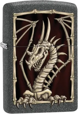 Zippo Lighter: Dragon Skeleton - Iron Stone 79581
