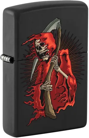 Zippo Lighter: Grim Reaper - Black Matte 81296