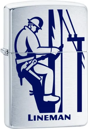 Zippo Lighter: Lineman - Brushed Chrome 76806