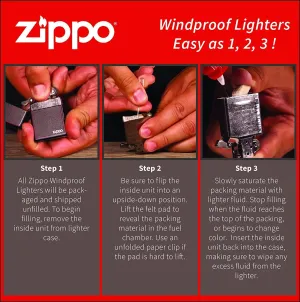 Zippo Lighter-Matroshka Doll 2 Brushed Chrome Windproof Lighter #Z5418