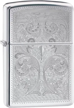 Zippo Lighter: Ornate Design Engraved - High Polish Chrome 78498
