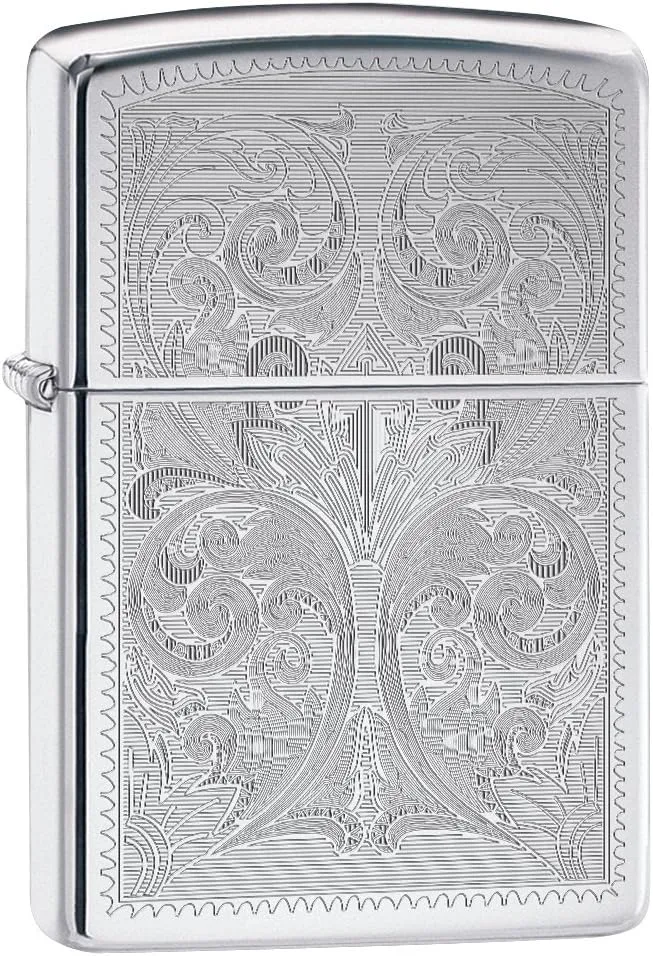 Zippo Lighter: Ornate Design Engraved - High Polish Chrome 78498
