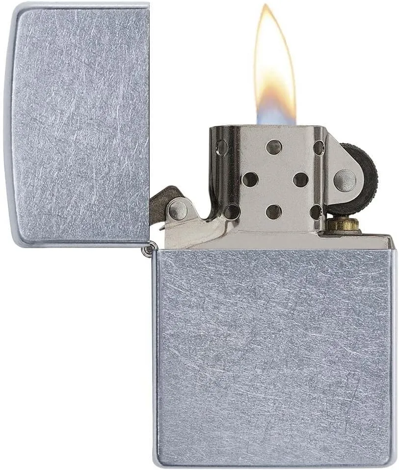 Zippo Lighter - Personalized Custom Message Engrave Chrome Windproof Lighter Street Chrome 207