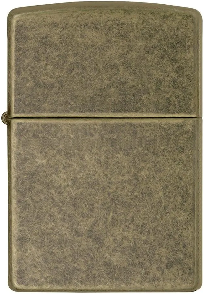 Zippo Lighter - Personalized Custom Message Engrave on Brass Windproof Lighter Antique Brass 201FB
