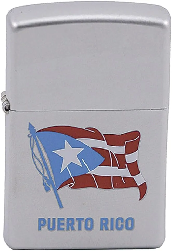 Zippo Lighter - Personalized Message Engraved on Backside Customized Puerto Rico Flag Windproof Lighter #Z197