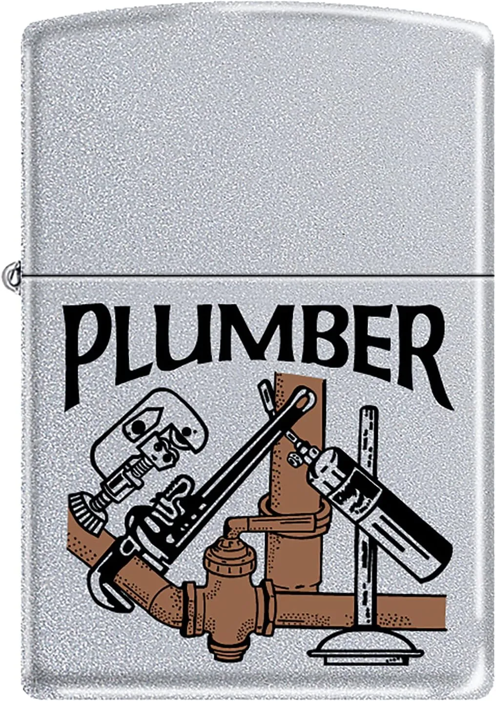 Zippo Lighter - Plumber Satin Chrome Windproof Lighter #Z284
