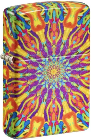 Zippo Lighter: Psychedelic Design, 540 Color - Glow in The Dark 81291