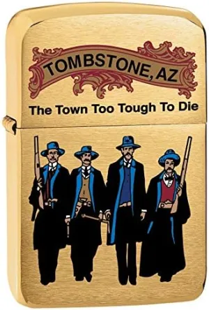 Zippo Lighter: Tombstone, Arizona - Brushed Brass 80813