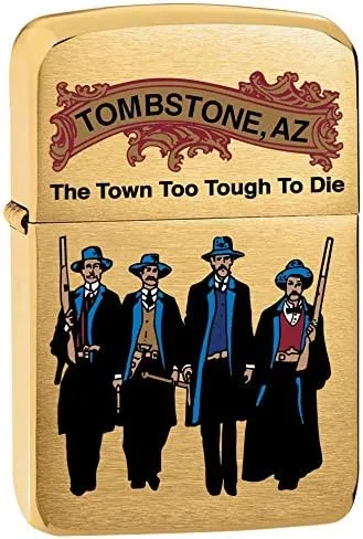 Zippo Lighter: Tombstone, Arizona - Brushed Brass 80813