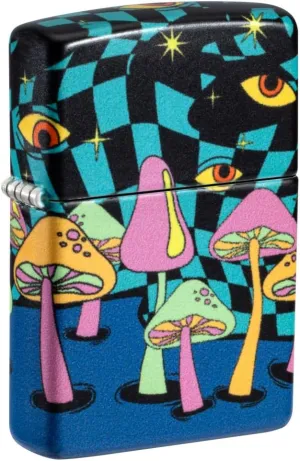 Zippo Mushroom Party Design Glow in The Dark Pocket Lighter