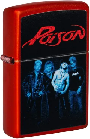 Zippo Poison Design Metallic Red Pocket Lighter