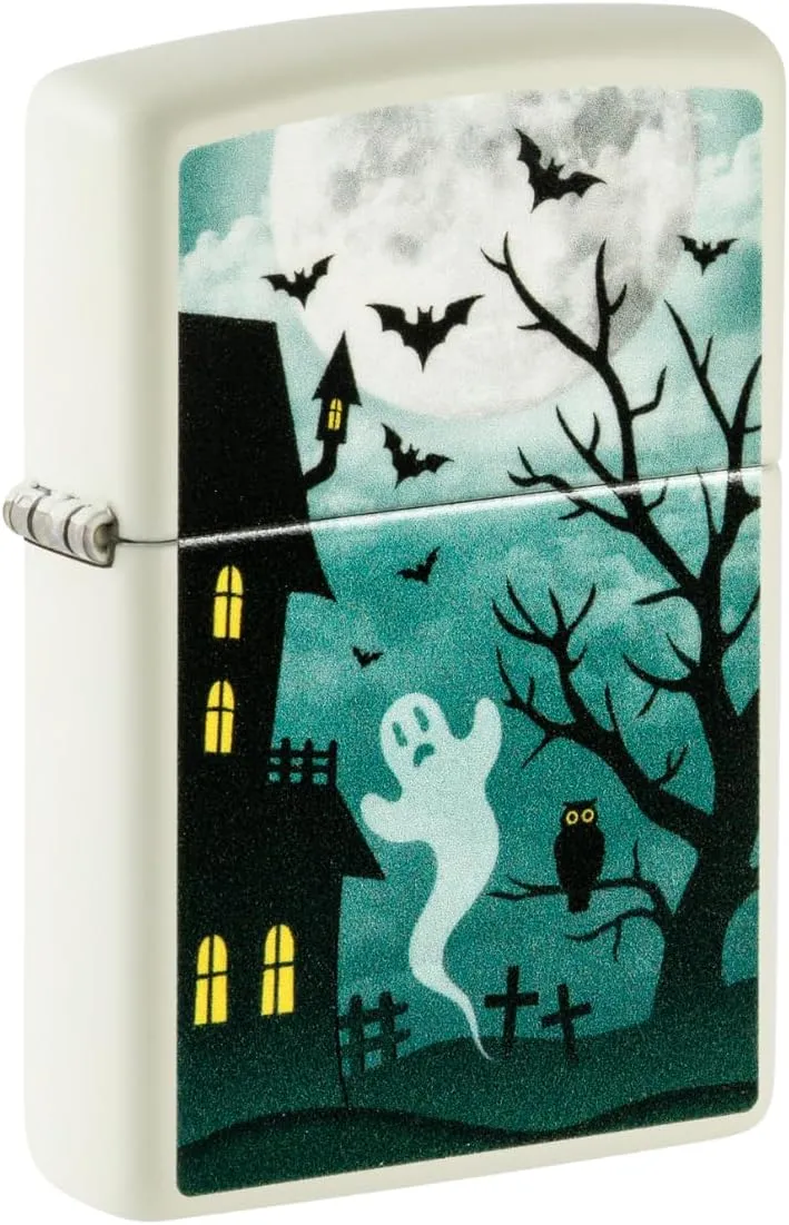 Zippo Spooky Design Glow in The Dark Green Pocket Lighter