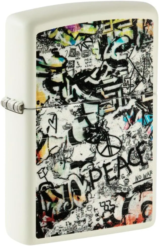 Zippo Street Art Graffiti Glow in The Dark Pocket Lighter