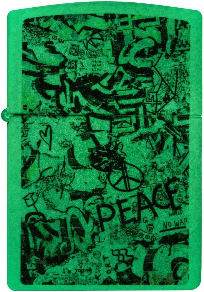 Zippo Street Art Graffiti Glow in The Dark Pocket Lighter