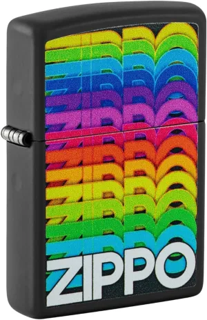Zippo Techno Design Black Matte Pocket Lighter