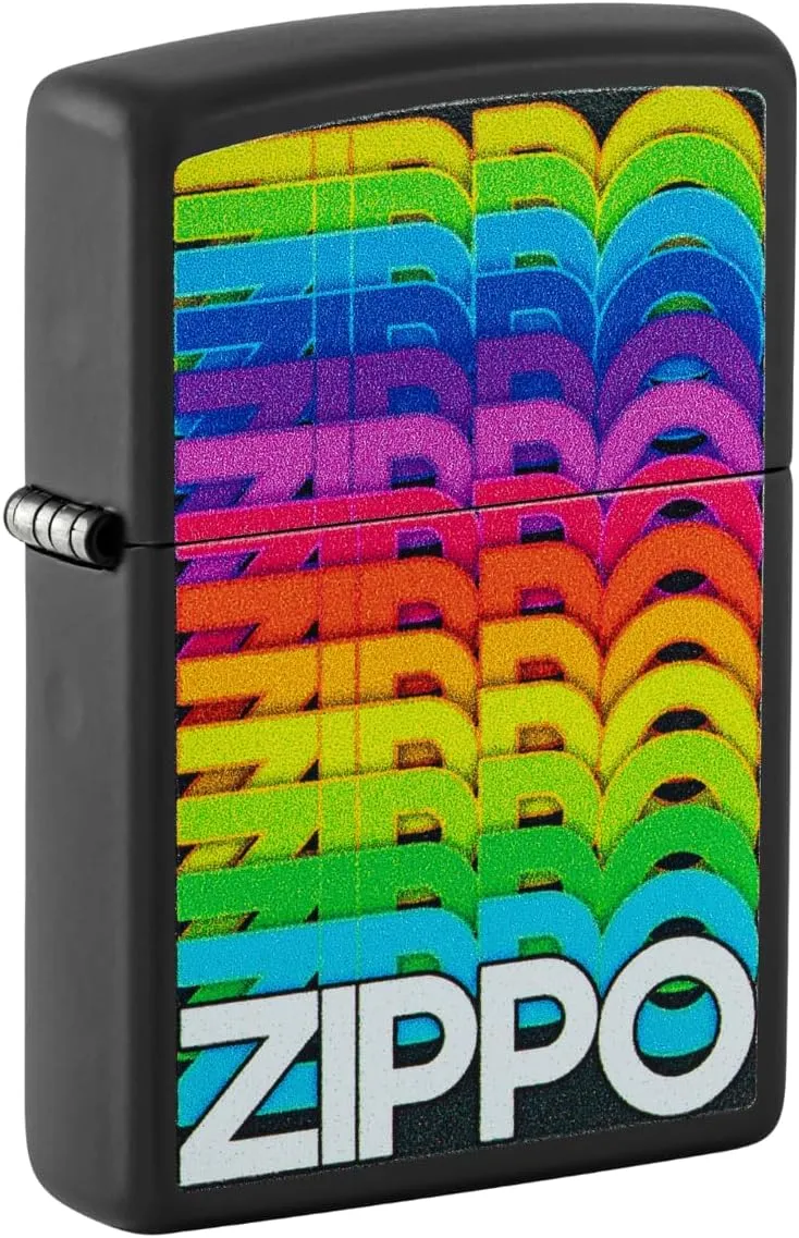Zippo Techno Design Black Matte Pocket Lighter