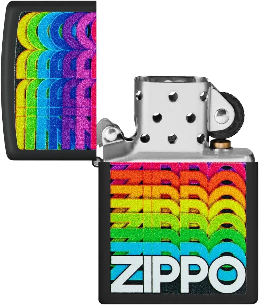Zippo Techno Design Black Matte Pocket Lighter