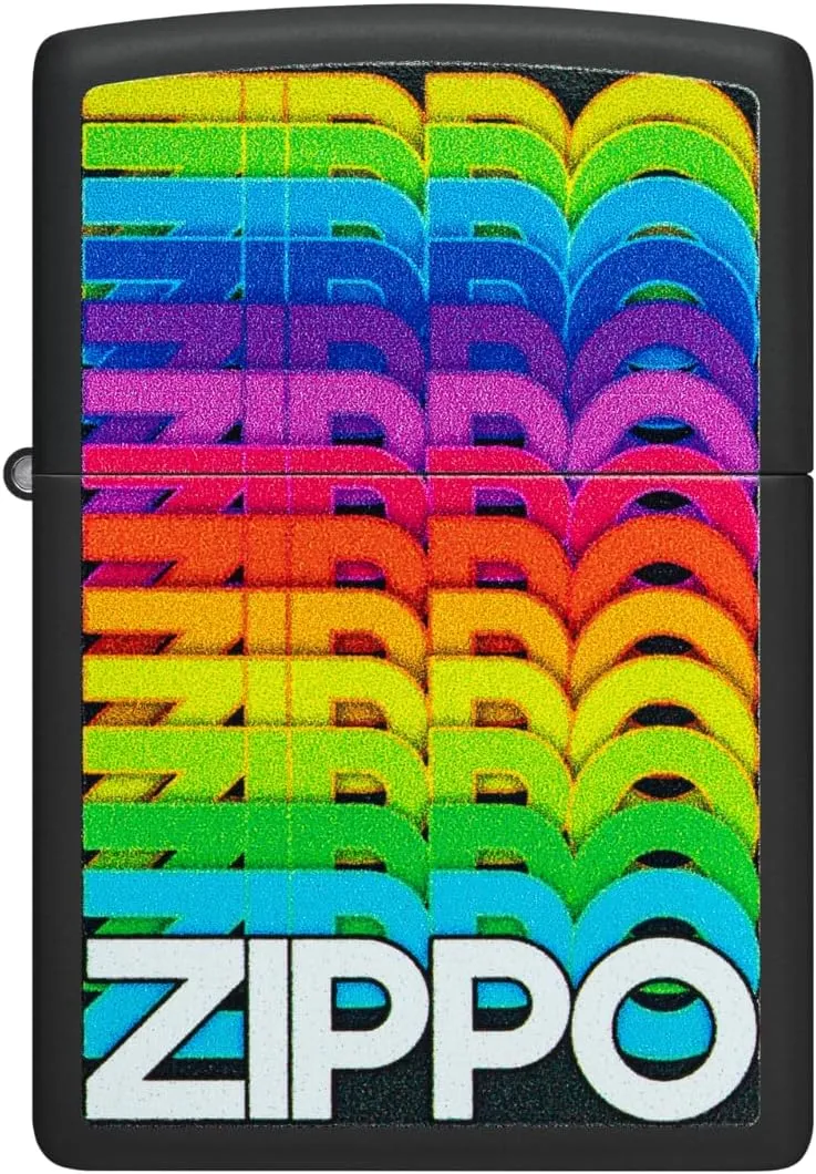 Zippo Techno Design Black Matte Pocket Lighter