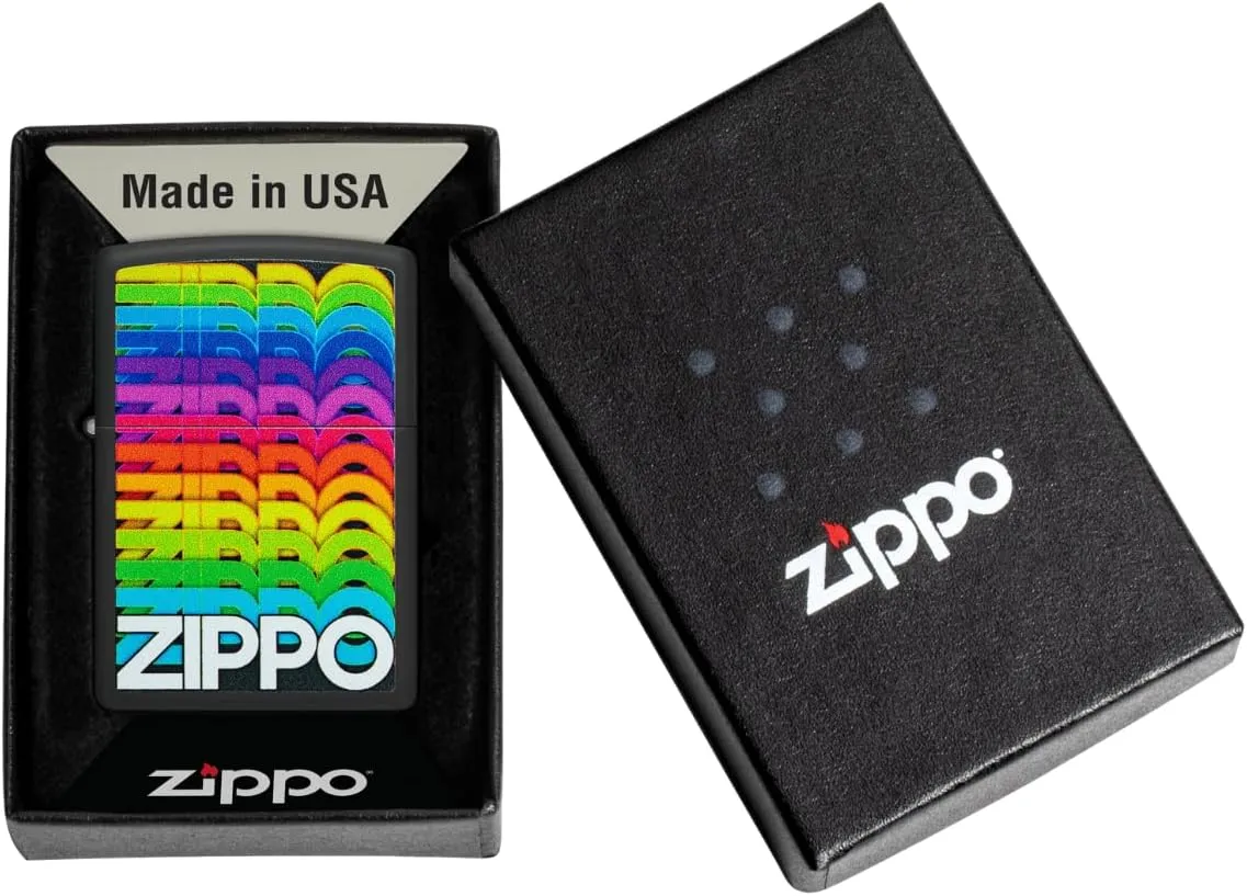 Zippo Techno Design Black Matte Pocket Lighter