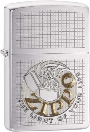 Zippo The Light of Your Life Brushed Chrome Pocket Lighter