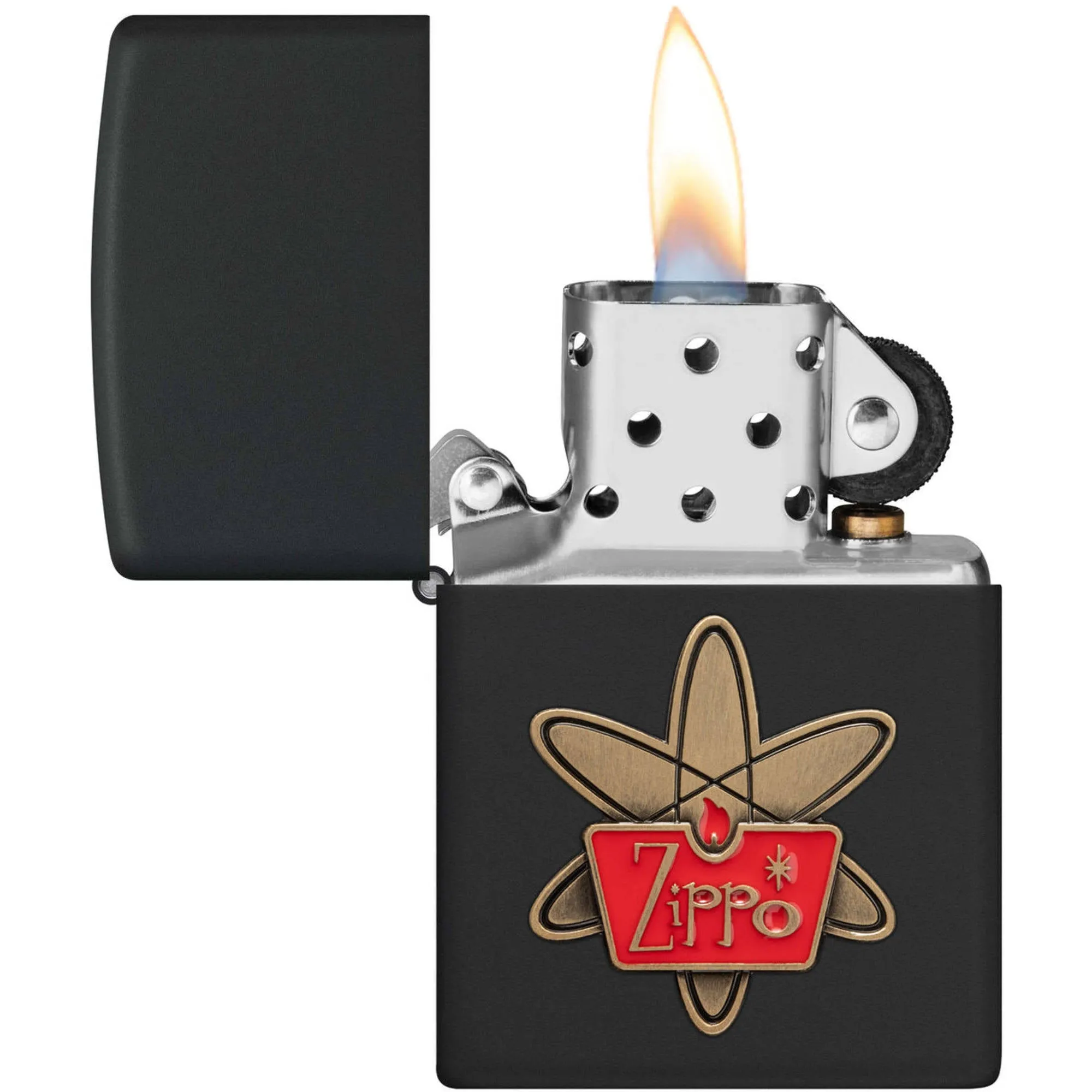 Zippo Windproof Lighter Atomic Zippo Design Classic Black Matte Finish 48920