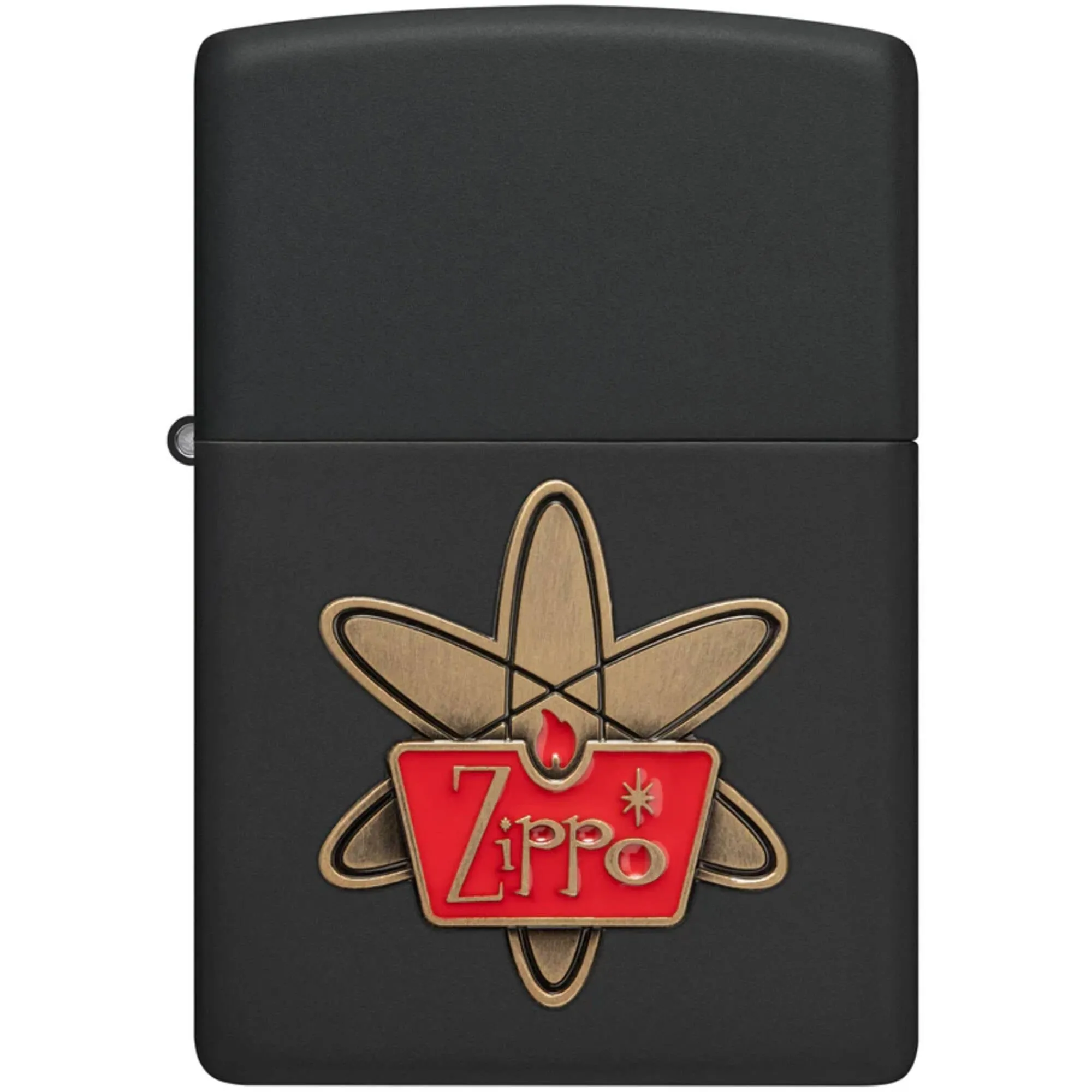 Zippo Windproof Lighter Atomic Zippo Design Classic Black Matte Finish 48920