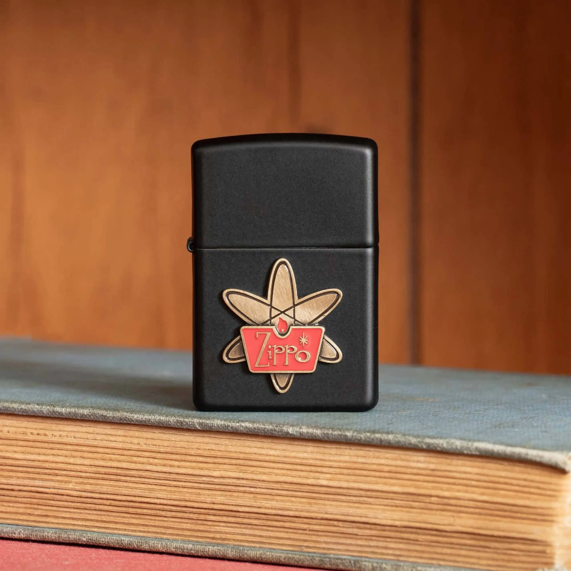 Zippo Windproof Lighter Atomic Zippo Design Classic Black Matte Finish 48920