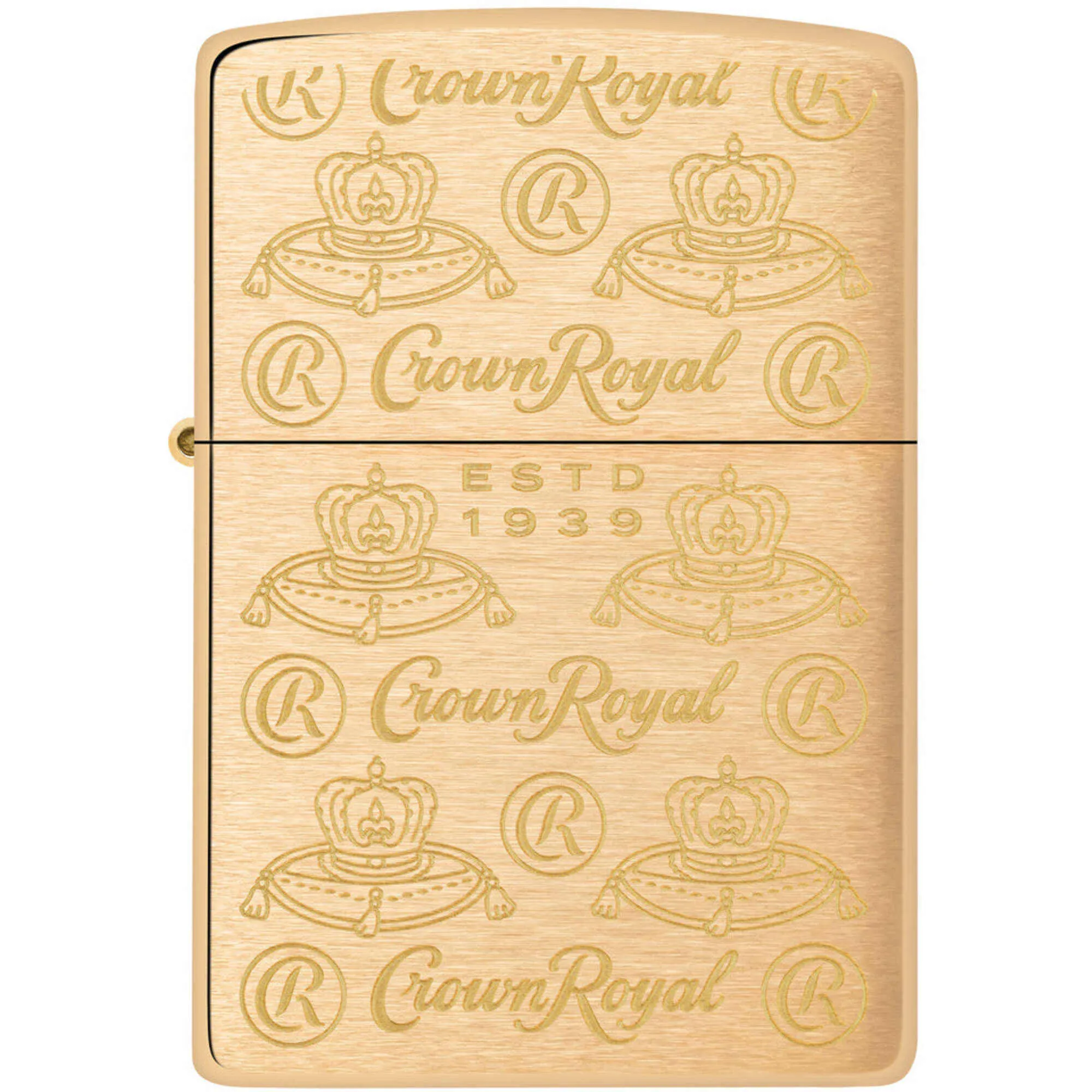 Zippo Windproof Pocket Lighter Crown Royal Elegance Design Brass Metal 46299