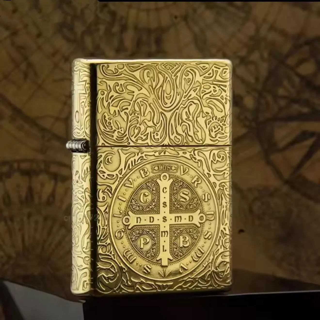ZORRO 902 Premium Brass Lighter – Five-Side Engraved Windproof Design, Flint Wheel Ignition, Retro Collector’s 5-Sided MN
