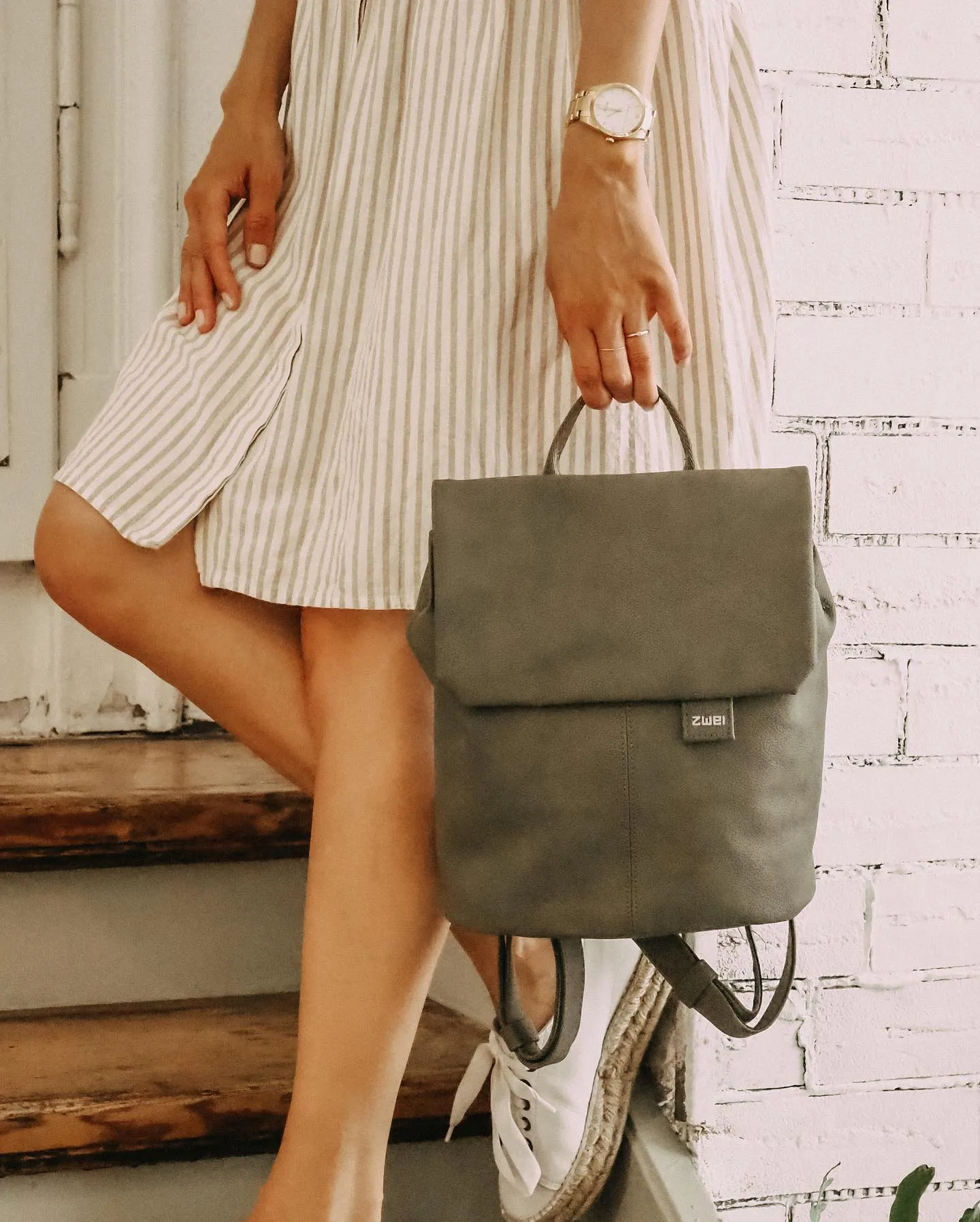 ZWEI MADEMOISELLE MR8 Mini Backpack- Nubuk Olive